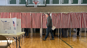 Voters cast ballots at Monadnock Regional Middle/High School in Swanzey