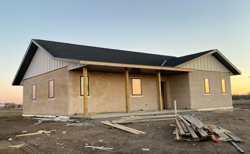 A house built from hempcrete on the Lower Sioux Indian Reservation.