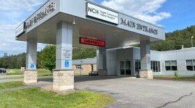 The entrance of Upper Connecticut Valley Hospital in Colebrook.