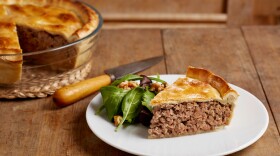 Tourtiere is a savory, spiced meat pie, which both French- and English-speaking Canadians love to serve around the holidays.