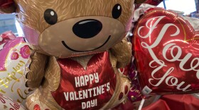 FILE - Valentine's Day balloons are displayed at a grocery store in Buffalo Grove, Ill., Feb. 10, 2022. In 2024, Feb. 14 is a holiday heavyweight due to a calendar collision of events — it’s Valentine’s Day and Ash Wednesday. (AP Photo/Nam Y. Huh, File)