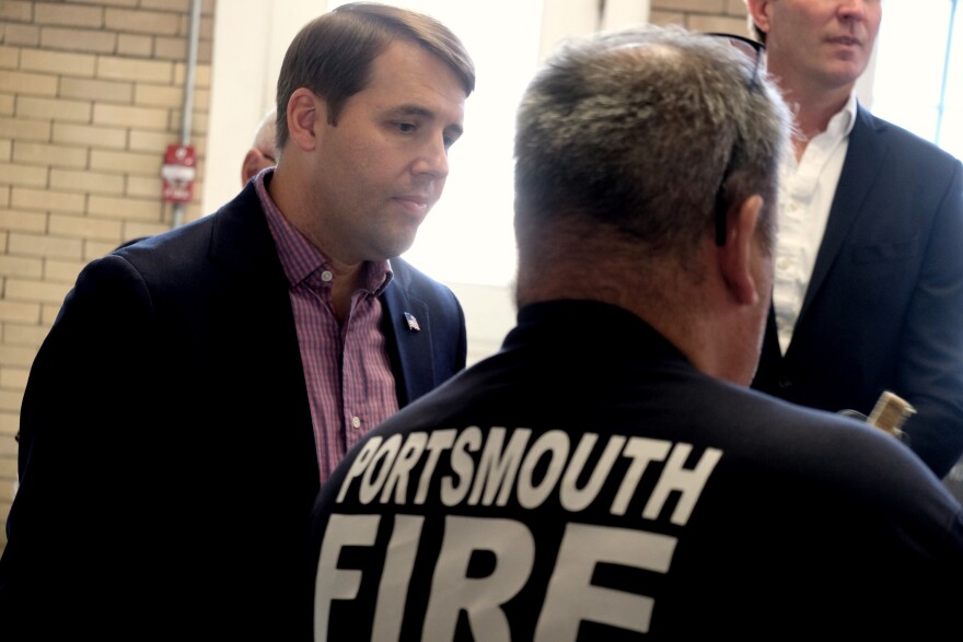 Rep. Chris Pappas during a recent tour of the Portsmouth Fire Department.