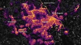 A satellite image shows Augusta, Ga., one month before Helene's arrival plunged it and many other cities into darkness.