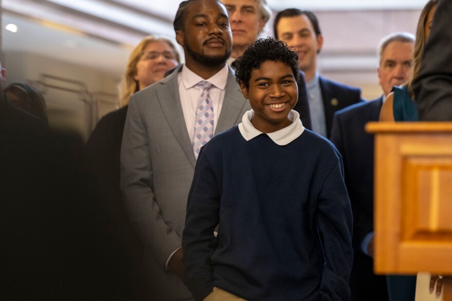 Fifteen year old Carlos Noel of Torrington pointed to the importance of sincerity during his remarks. He says he feels too often pressured toward being ironic, but that you can't help people ironically.