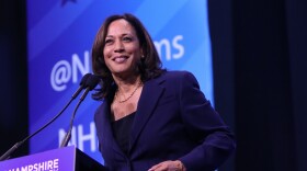 Vice President Kamala Harris at a New Hampshire Democratic Party event at the SNHU Arena in Manchester in 2019.