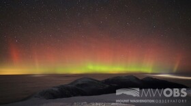 The Northern Lights, seen from the top of Mount Washington on November 13, 2023.