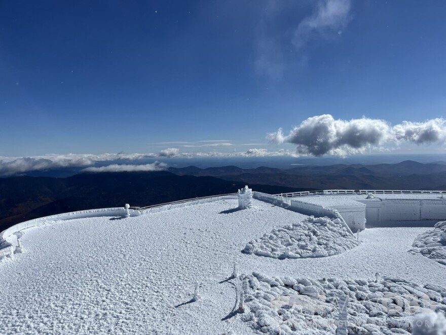 The view from the Mount Washington Observatory on Oct. 11, 2024.