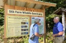 Something Wild's Chris Martin and Dave Anderson review the All Persons Trail at the Silk Farm Wildlife Sanctuary.