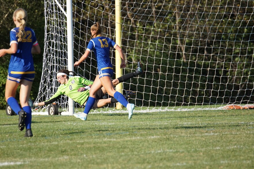 Jacques plays goalie. She says the position has made her closer with her team's defenders and other goalies.