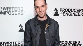 Edgar Barrera, the songwriter and producer who leads all nominees at the 25th annual Latin Grammy Awards, shown here attending an event celebrating producers, engineers, songwriters and composers at the Grammy museum on January 31, 2024.