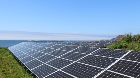  Solar array on Star Island on the Isles of shoals