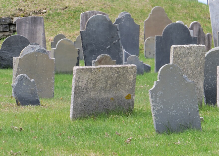 Cemetery headstones in Portsmouth, New Hampshire. Dan Tuohy photo.