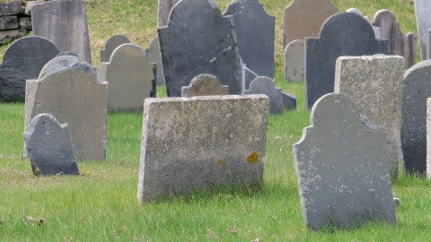 Cemetery headstones in Portsmouth, New Hampshire. Dan Tuohy photo.