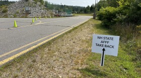 A sign at an AFFF collection event in Concord in August. The state has 10 such events scheduled across the state over the course of the month.