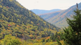 Crawford Notch, looking east, during autumn. Dan Tuohy photo / NHPR