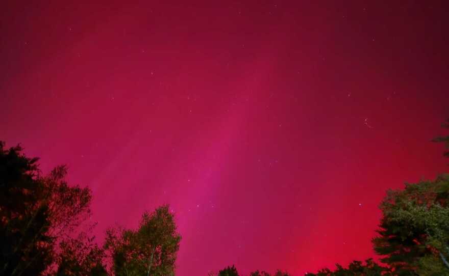 The night sky over Chester, NH, as the Northern Lights came into view Oct. 10, 2024.