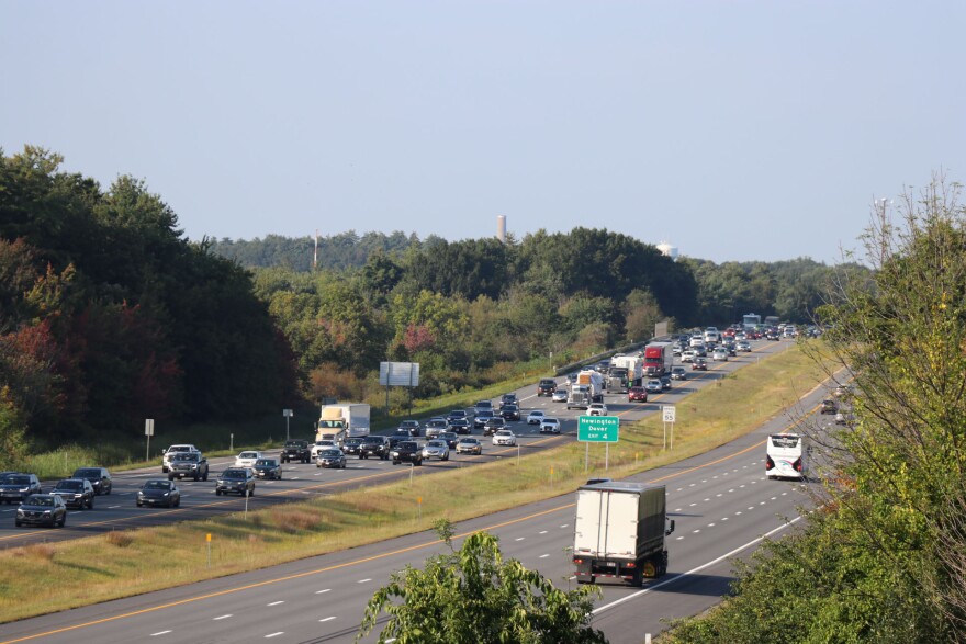 Southbound traffic on Interstate 95 in Portsmouth after a holiday weekend.