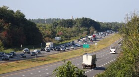 Southbound traffic on Interstate 95 in Portsmouth after a holiday weekend.