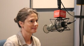 Maggie Goodlander, a Democratic candidate in New Hampshire's 2nd Congressional District, speaks with NHPR Morning Edition Host Rick Ganley on Aug. 14, 2024. Dan Tuohy photo / NHPR