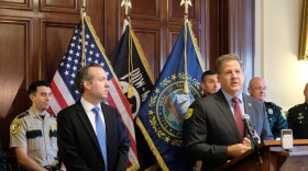 Gov. Chris Sununu along with Attorney General John Formella announce details of the Northern Border Task Force Alliance last week.