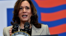 Abortion rights and other health care issues were part of Vice President Kamala Harris's campaign stump speech in Fayetteville, N.C., on Thursday — three days before Biden dropped out of the race.