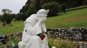 The entrance to the Shrine of Our Lady La Salette