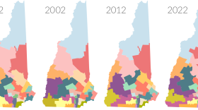 New Hampshire's 24 state Senate districts have changed considerably over the years. One thing, however, has remained constant: the maps have tended to give Republicans an advantage.